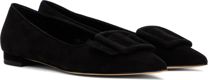 Manolo Blahnik Black Maysale Ballerina Flats - Image 4