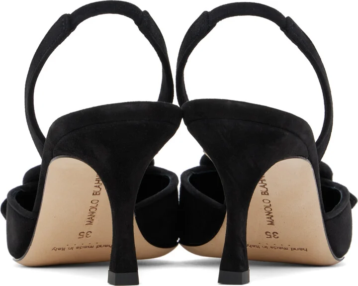 Manolo Blahnik Black Maysli Heels - Image 2