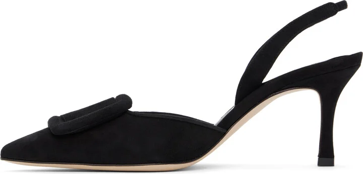 Manolo Blahnik Black Maysli Heels - Image 3