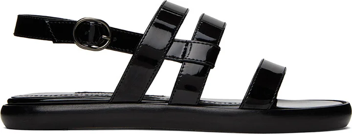 Manolo Blahnik Black Memaar Sandals