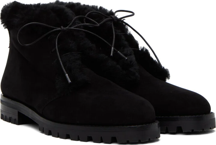Manolo Blahnik Black Mircus Ankle Boots - Image 4