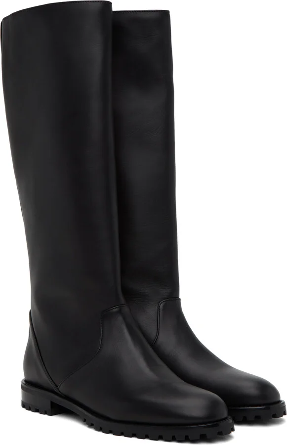 Manolo Blahnik Black Motosahi Tall Boots - Image 4