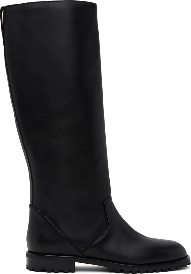 Manolo Blahnik Black Motosahi Tall Boots