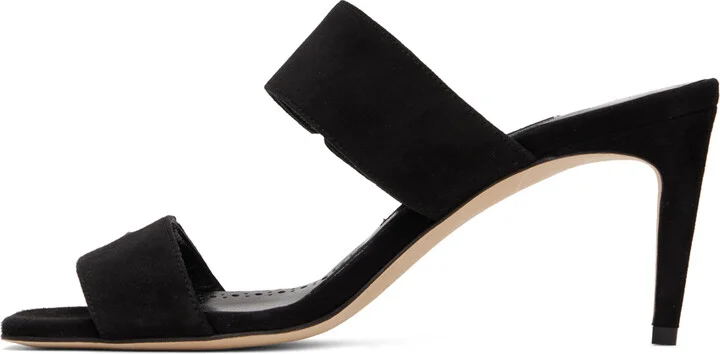 Manolo Blahnik Black Nebre Mules - Image 3
