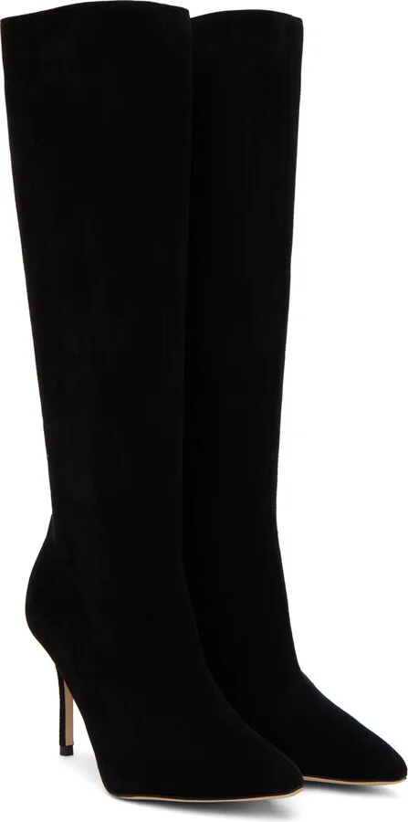 Manolo Blahnik Black Oculara Tall Boots - Image 4