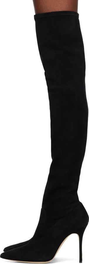 Manolo Blahnik Black Pascalarehi Tall Boots - Image 3