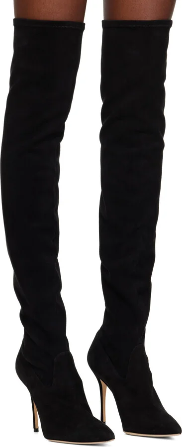 Manolo Blahnik Black Pascalarehi Tall Boots - Image 4