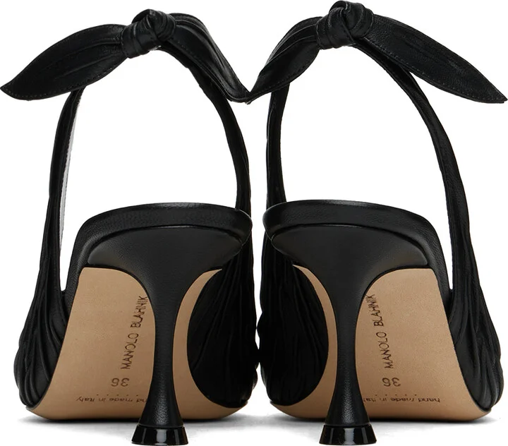 Manolo Blahnik Black Pelagalo Heels - Image 2
