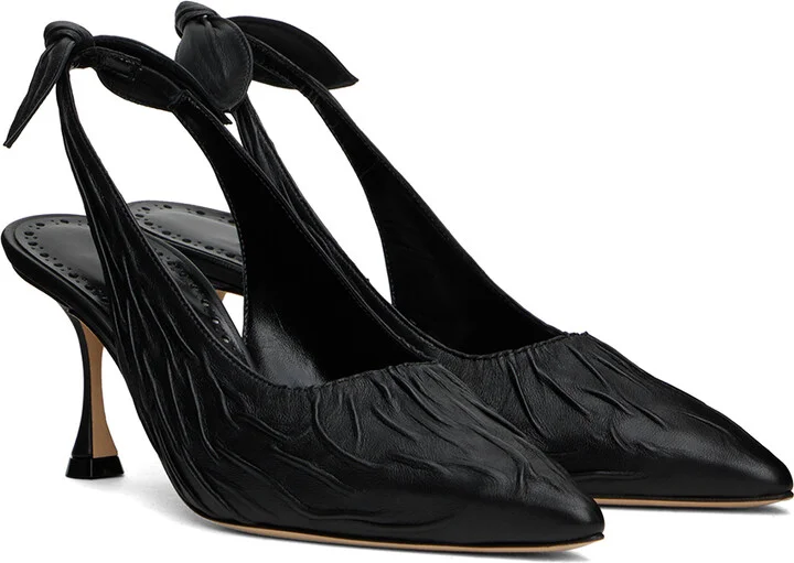 Manolo Blahnik Black Pelagalo Heels - Image 4