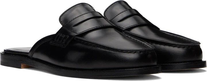 Manolo Blahnik Black Perritamu Mules - Image 4
