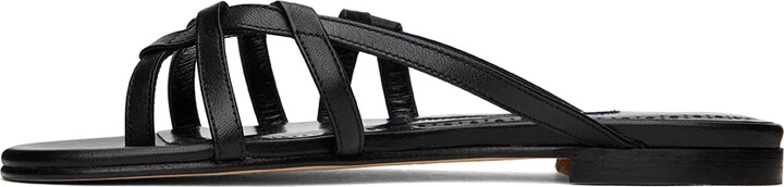 Manolo Blahnik Black Soliman Sandals - Image 3