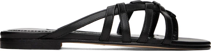 Manolo Blahnik Black Soliman Sandals