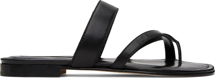 Manolo Blahnik Black Susa Sandals