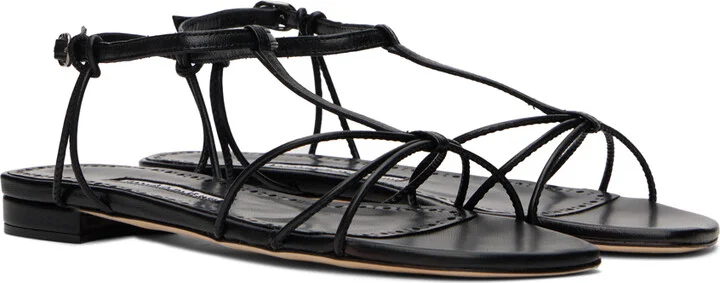 Manolo Blahnik Black Tabarek Sandals - Image 4