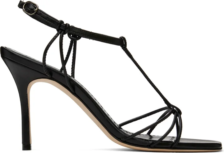 Manolo Blahnik Black Tabarekhi Heeled Sandals