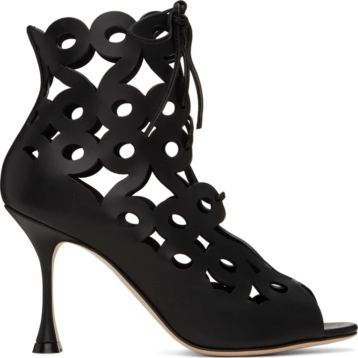 Manolo Blahnik Black Taralo Boots