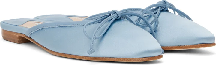 Manolo Blahnik Blue Ballerimu Slippers - Image 4