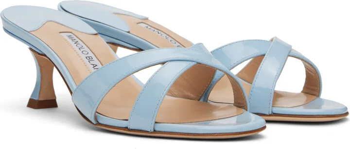 Manolo Blahnik Blue Callamu Heeled Sandals - Image 4