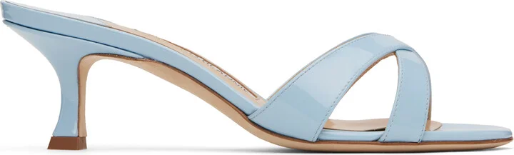 Manolo Blahnik Blue Callamu Heeled Sandals