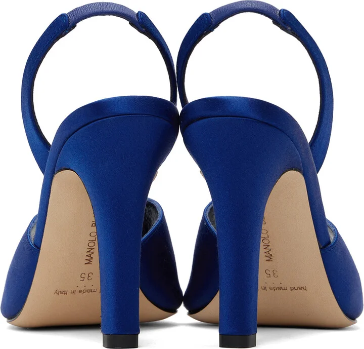 Manolo Blahnik Blue Clotilde Heeled Sandals - Image 2