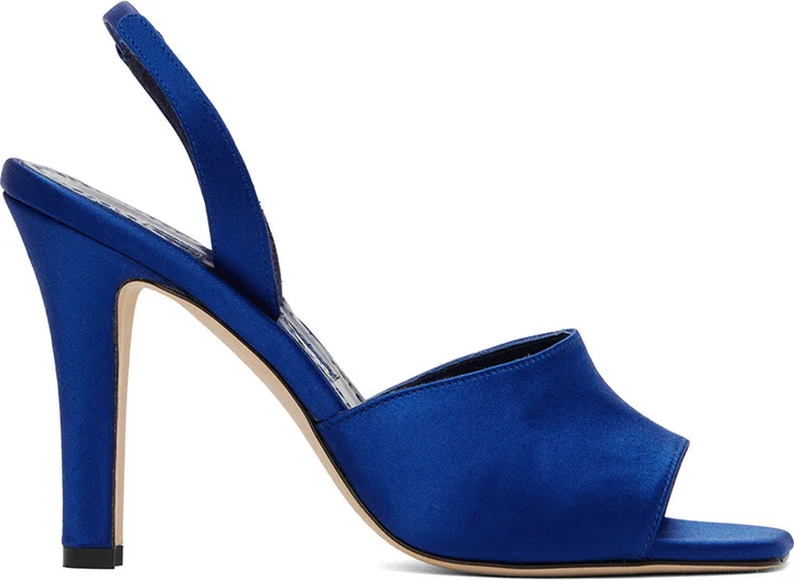 Manolo Blahnik Blue Clotilde Heeled Sandals