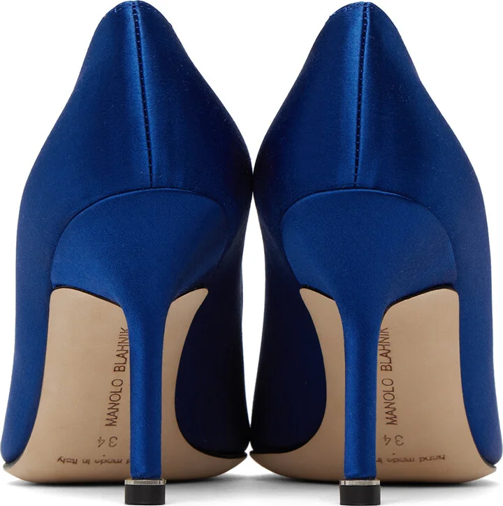Manolo Blahnik Blue Hangisi Heels - Image 2