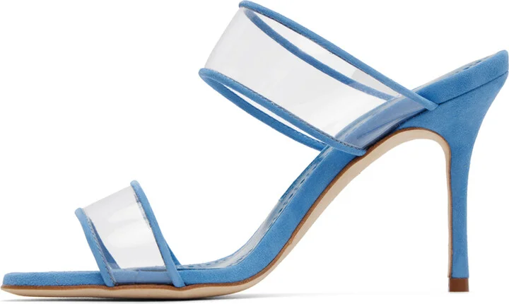 Manolo Blahnik Blue INVYMU Heeled Sandals - Image 3