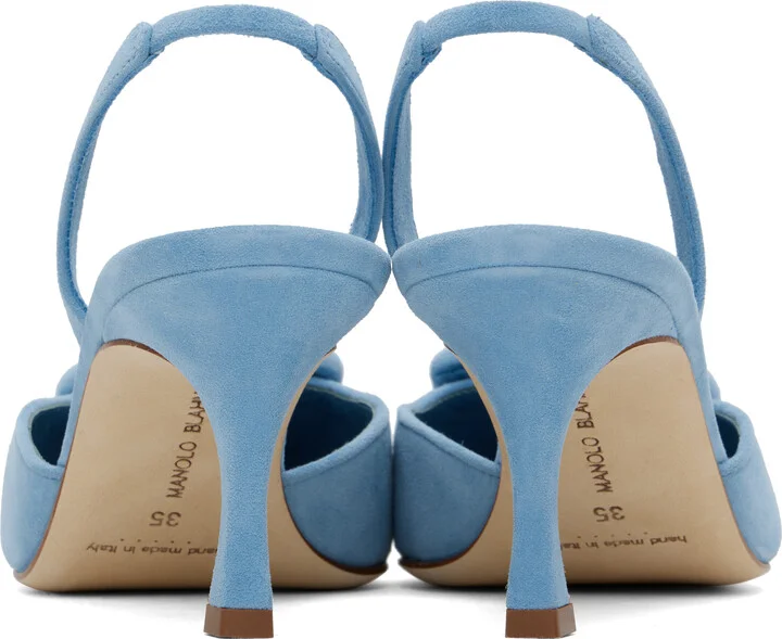Manolo Blahnik Blue Maysli Heels - Image 2