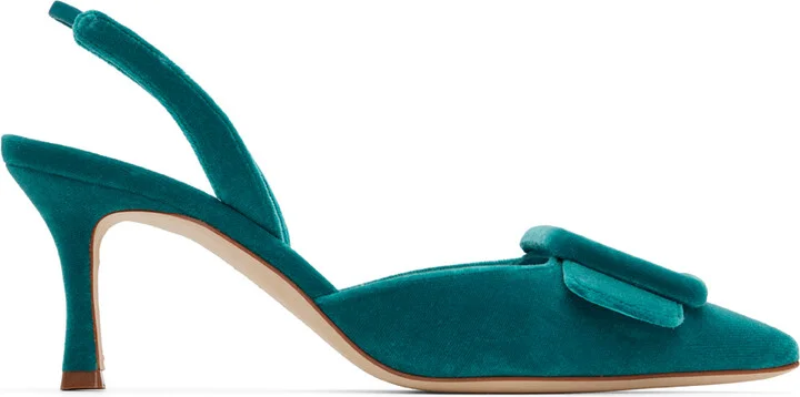 Manolo Blahnik Blue Maysli Heels
