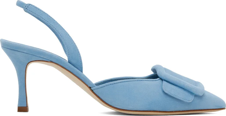 Manolo Blahnik Blue Maysli Heels