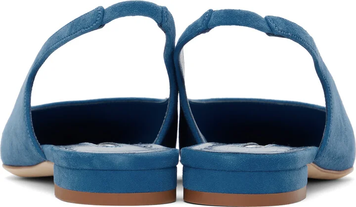 Manolo Blahnik Blue Sawra Slingback Ballerina Flats - Image 2