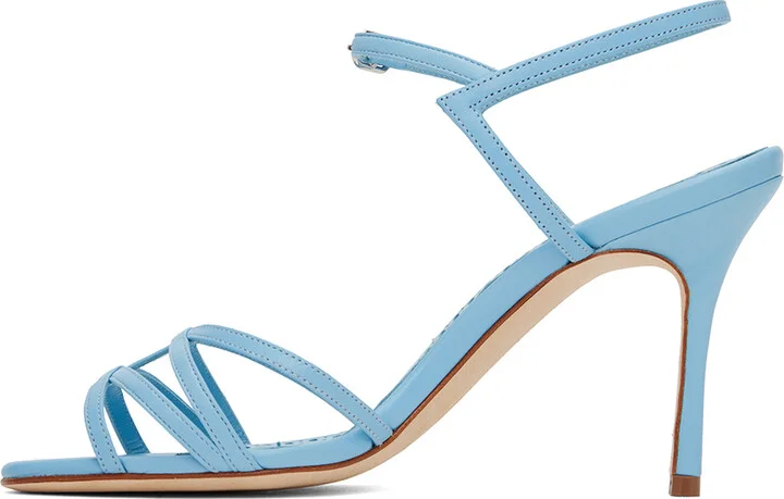 Manolo Blahnik Blue Solisa Heeled Sandals - Image 3
