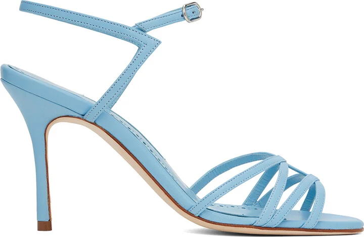 Manolo Blahnik Blue Solisa Heeled Sandals