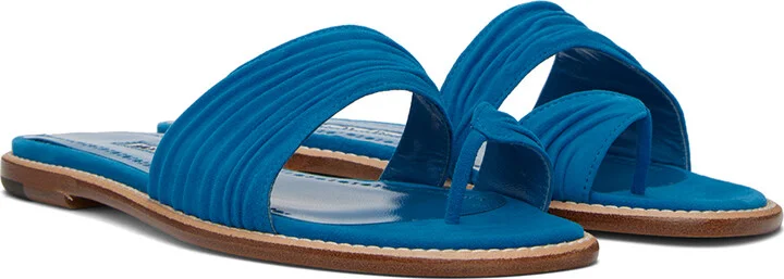 Manolo Blahnik Blue Tibo Sandals - Image 4