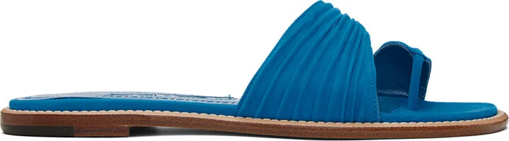 Manolo Blahnik Blue Tibo Sandals