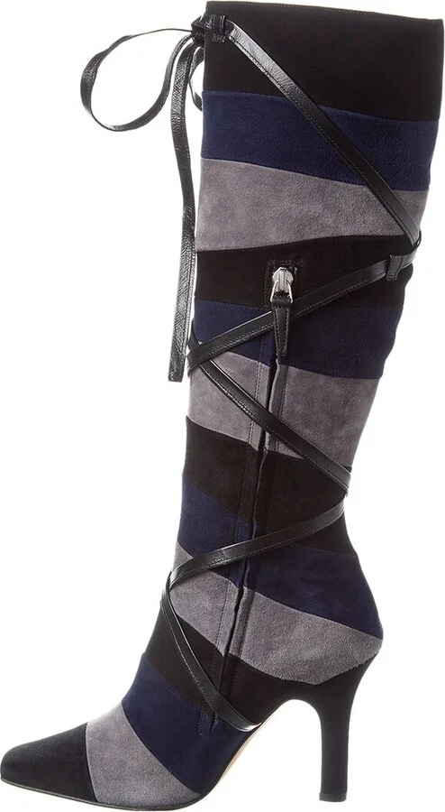 Manolo Blahnik Borneo 105 Suede Knee-High Boot - Image 2