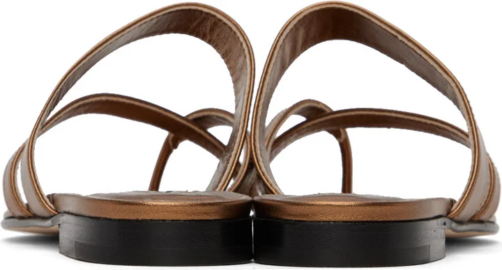 Manolo Blahnik Bronze Susa Sandals - Image 2