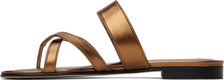 Manolo Blahnik Bronze Susa Sandals - Image 3