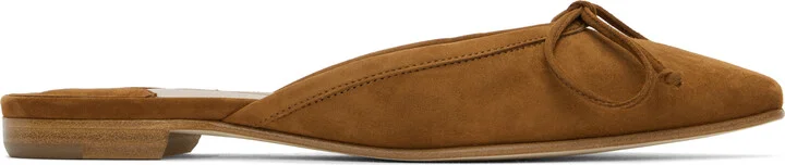 Manolo Blahnik Brown Ballerimu Slippers