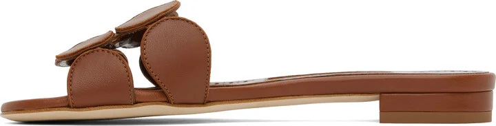 Manolo Blahnik Brown Haribalmuflat Sandals - Image 3
