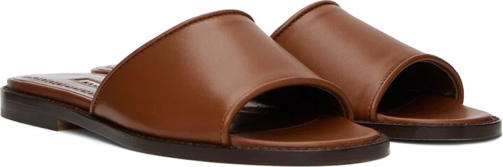 Manolo Blahnik Brown Safinanu Sandals - Image 4