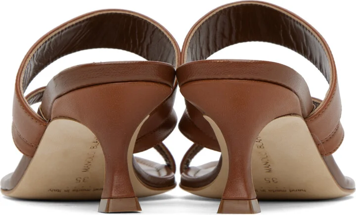 Manolo Blahnik Brown Susa Heels - Image 2