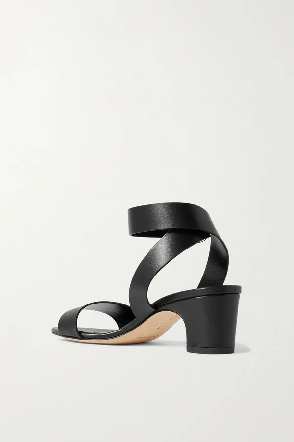 Manolo Blahnik - Brutas 50 Leather Sandals - Black - Image 3