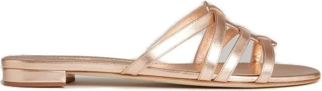 Manolo Blahnik Caged Design Flat Sandals