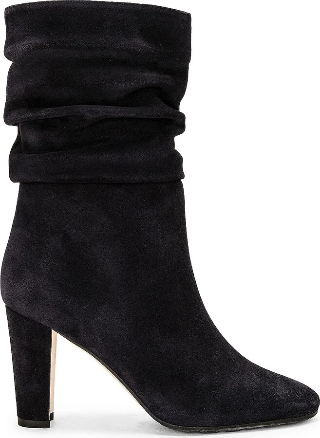Manolo Blahnik Calasso 90 Crosta Boot in Navy