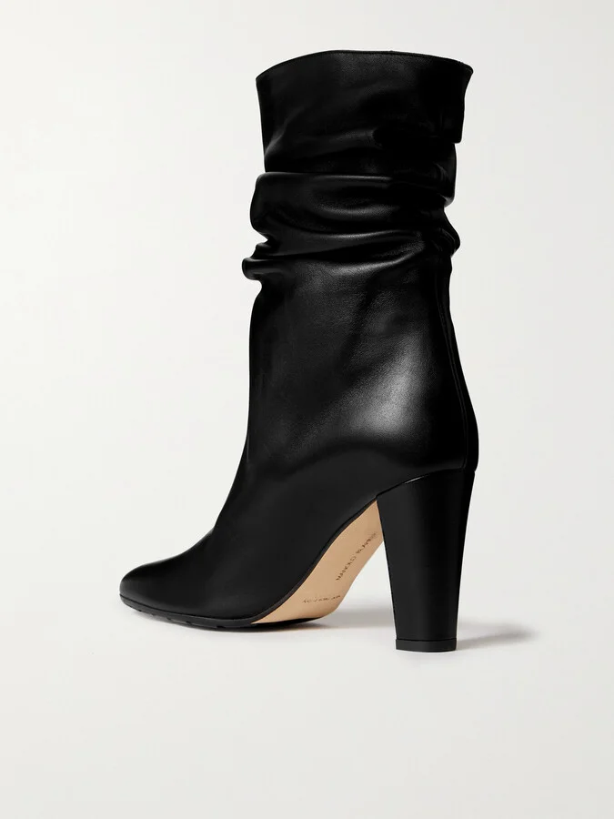 Manolo Blahnik - Calasso 90 Leather Ankle Boots - Black - Image 3