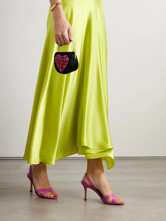Manolo Blahnik - Callasli 90 Leather Slingback Sandals - Pink - Image 2