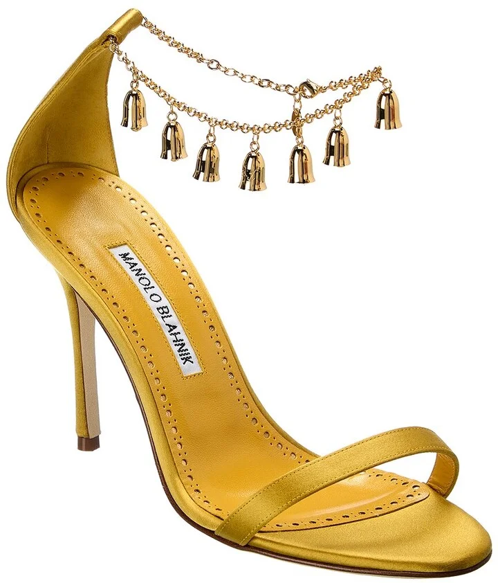 Manolo Blahnik Camanilla 110 Satin Sandal