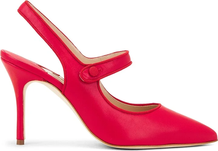 Manolo Blahnik Camparisli 90 Pump in Red