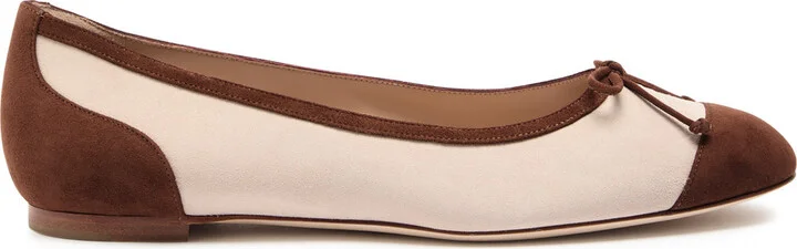 Manolo Blahnik Capbal Suede Ballet Flats